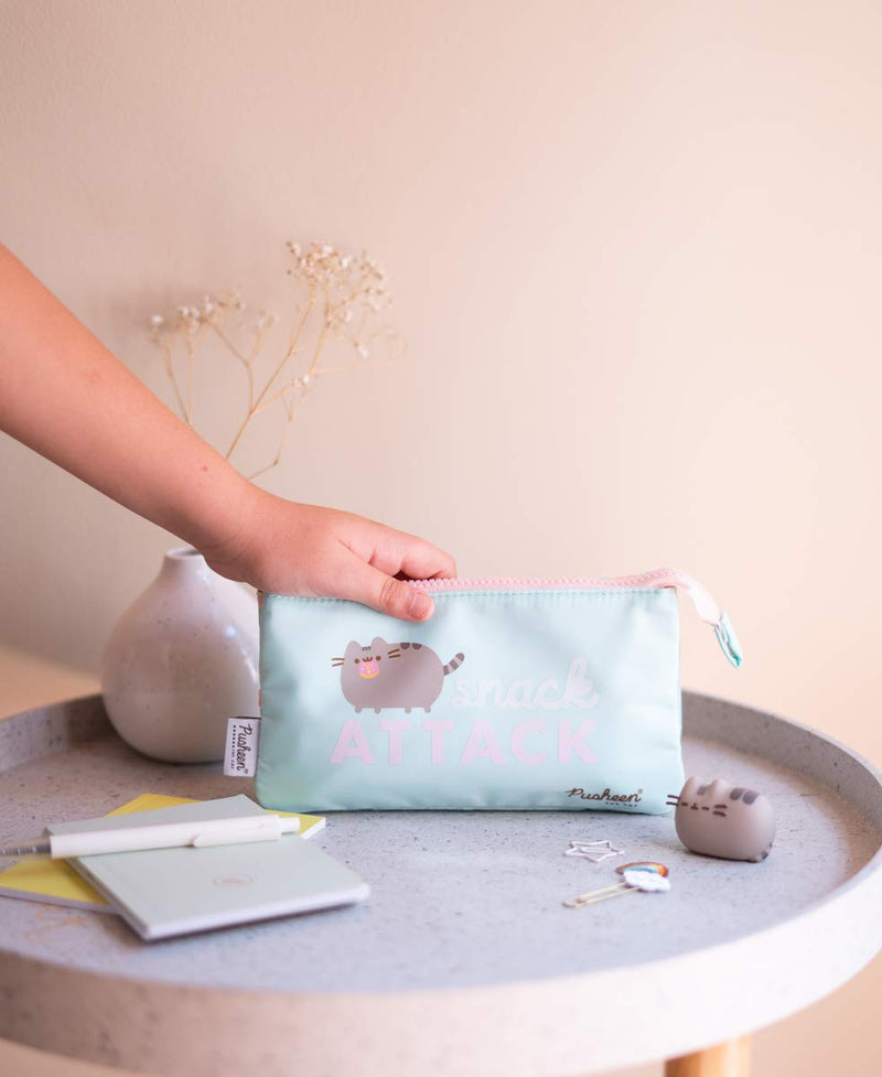 Pusheen Foodie Collection Triple Pencil Case close up detail