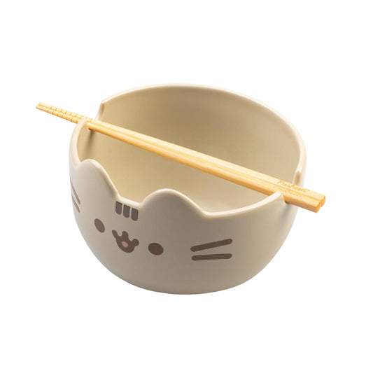 Pusheen Ramen Bowl with Chopsticks