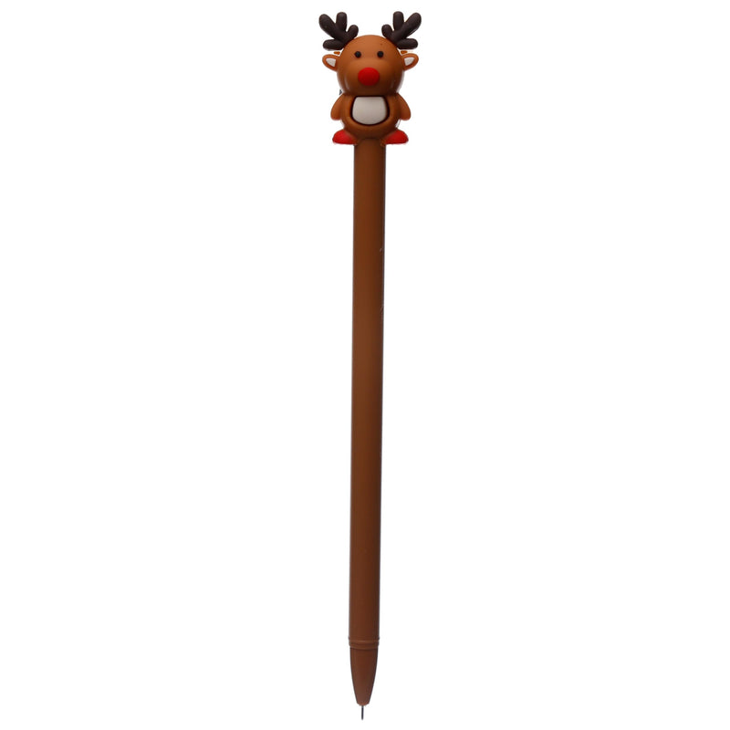 Christmas Topper Festive Novelty Pen, in display