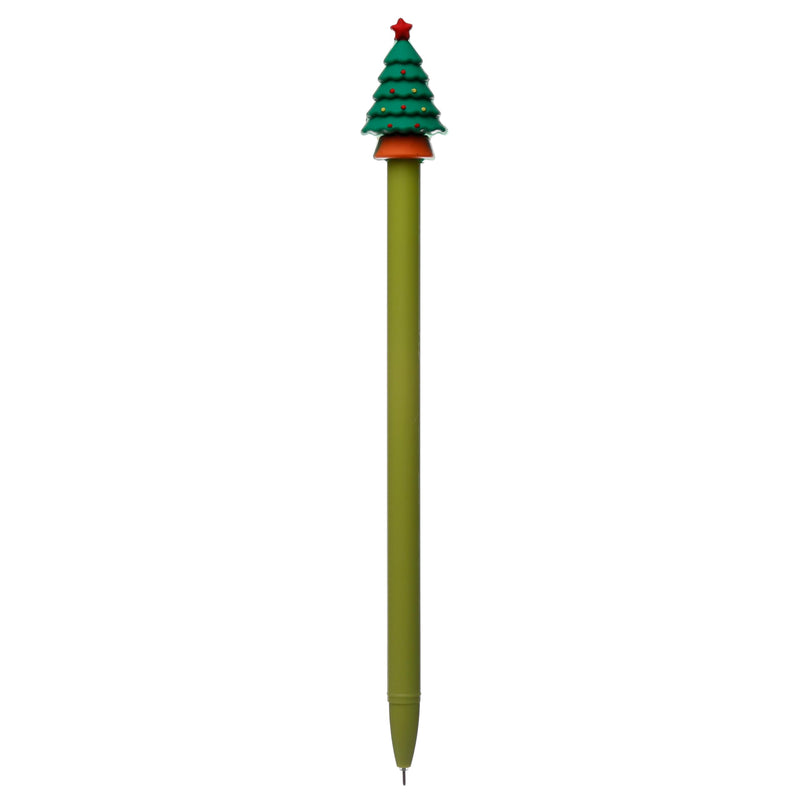 Christmas Topper Festive Novelty Pen, side angle