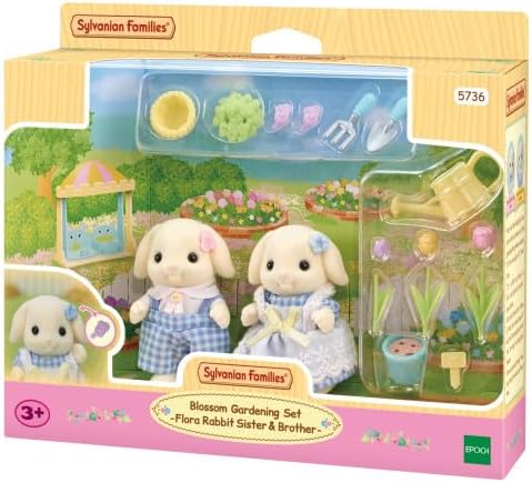 Sylvanian Families Blossom Gardening Set Flora Rabbit Sister & Brother - Image 2