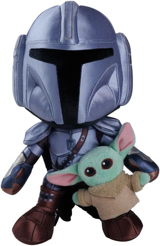 Star Wars The Mandalorian Movie - Mando with Mini Grogu 25cm Plush