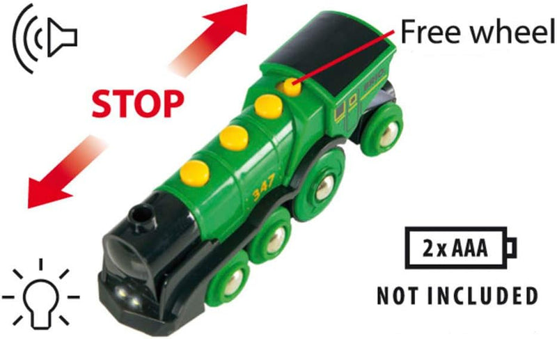 BRIO Big Green Action Locomotive (33593) - Image 4