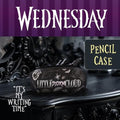Wednesday Storm Cloud Themed Pencil Case, close-up detail