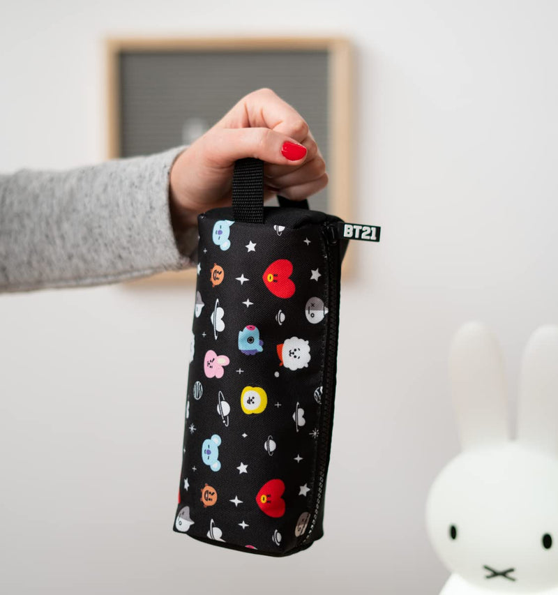 BT21 Cool Collection Rectangular Pencil Case with Handle design detail