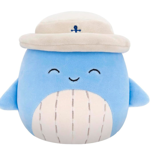 Squishmallows Samir The Whale Shark with Bucket Hat 7.5" Plu