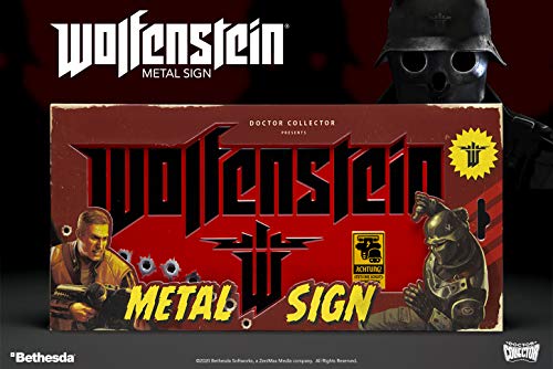 Doctor Collector Wolfenstein 'The New Colossus' Metal Sign, packaging shot