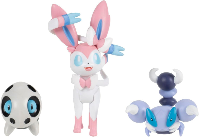 Pokemon - Aron, Sylveon & Skorupi Battle Figure Set collectible from Jazwares