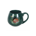 Green Sleeping Fox Rounded Mug
