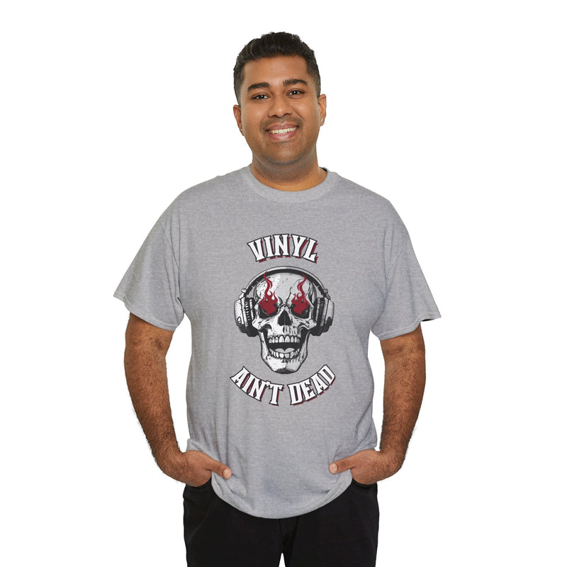'Vinyl Ain't Dead' Skull Men's T-Shirt, alternate view
