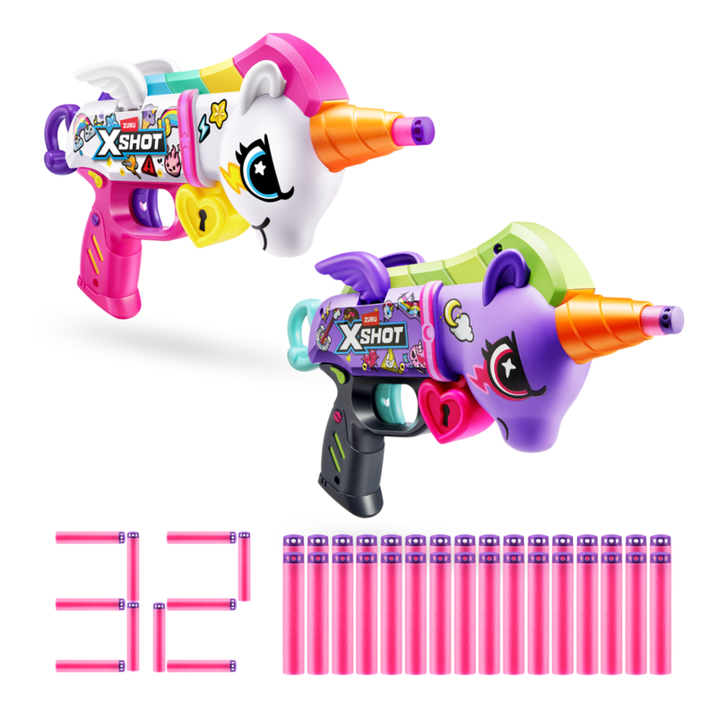 XShot Blastercorn Series 1 Unicorn Blaster 2 Pack - Image