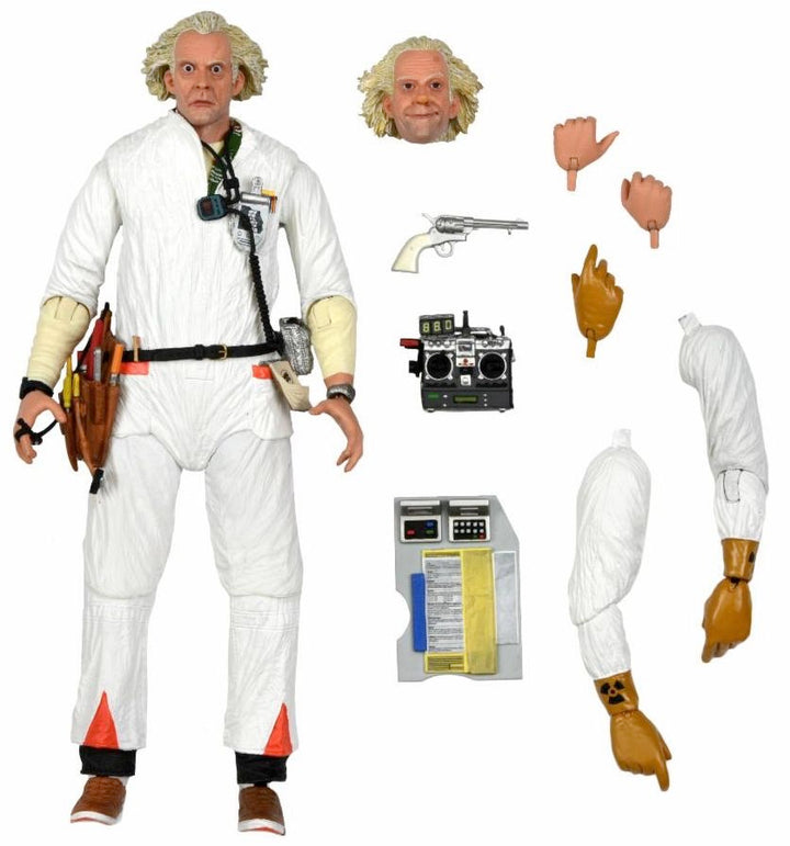 Back To The Future Doc Brown Part 1 / Ver 2 (1985) Hazmat Suit Ultimate 7" Scale Action Figure