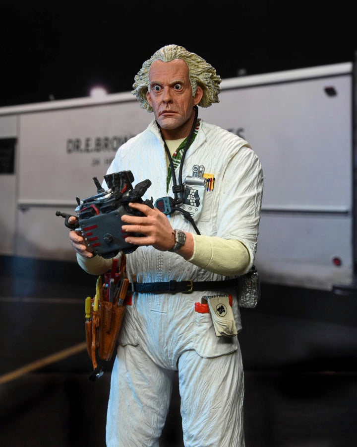 Back To The Future Doc Brown Part 1 / Ver 2 (1985) Hazmat Suit Ultimate 7" Scale Action Figure