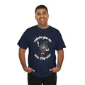 'Catch You On The Flip Side' Men's Vinyl T-Shirt, side angle