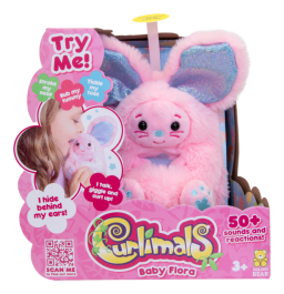 Curlimals Flora Bunny Interactive Pet Toy