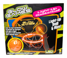 Glow Games Light Up Basketball Set Indoor Outdoor Toy