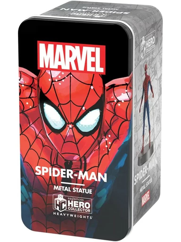 Spider-Man (Comic) Metal Statue 1:18 Scale Figurine (Marvel Eaglemoss Heavyweights), packaging shot