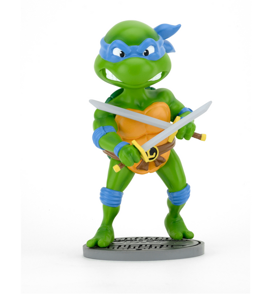 Teenage Mutant Ninja Turtles Cartoon Leonardo 6.5" Head Knocker front view