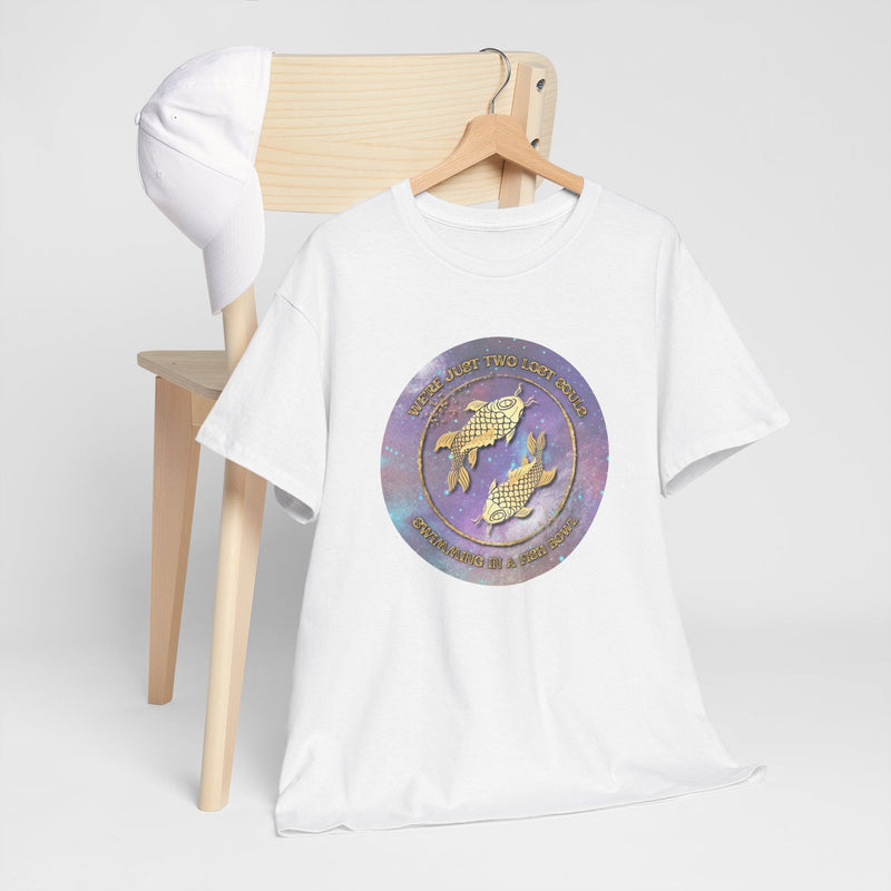 'Lost Souls' Celestial Fish Lyric T-Shirt, side angle