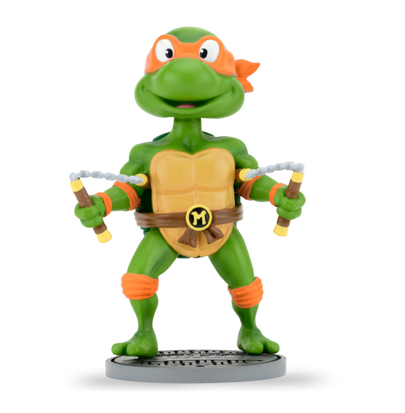 Teenage Mutant Ninja Turtles Cartoon Michelangelo 6.5" Head Knocker front view