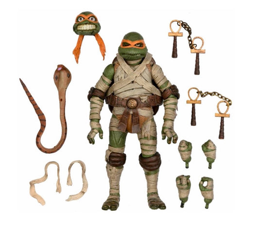 TMNT / Universal Michelangelo As The Mummy Ultimate 7" Scale Action Figure Universal Monsters X Teenage Mutant Ninja Turtle