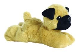 Aurora World Mr Pugster Pug Mini Flopsies Plush Soft Toy