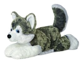 Aurora World Shadow Husky Flopsies Plush Soft Toy