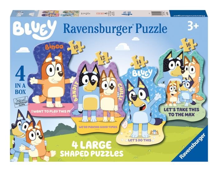 Bluey Four in a Box Jigsaw Puzzle 12 16 20 24 Piece