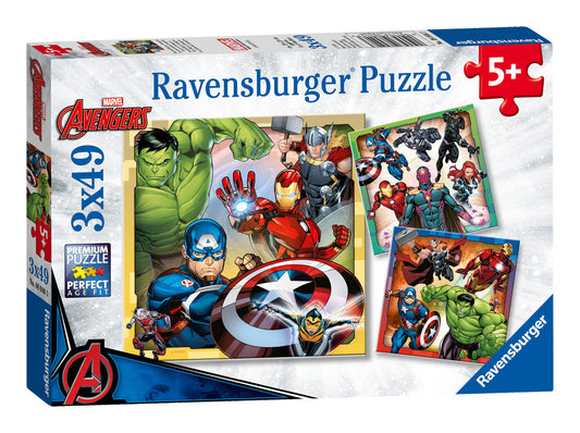 Avengers Assemble 3x 49 Piece Jigsaw Puzzle