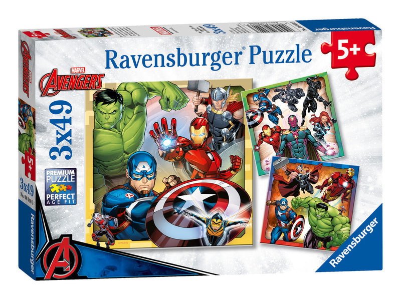 Avengers Assemble 3x 49 Piece Jigsaw Puzzle