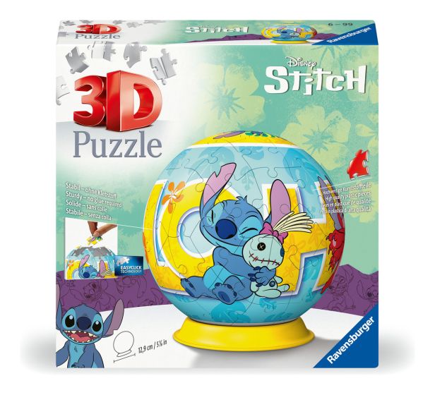 Stitch 72 Piece 3D Puzzle Ball