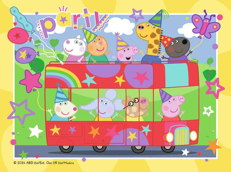 Peppa Pig 4 in a Box Jigsaw Puzzles by Ravensburger side angle