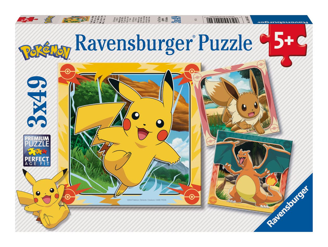 Pokemon 49 Piece Jigsaw Puzzle 3 Pack