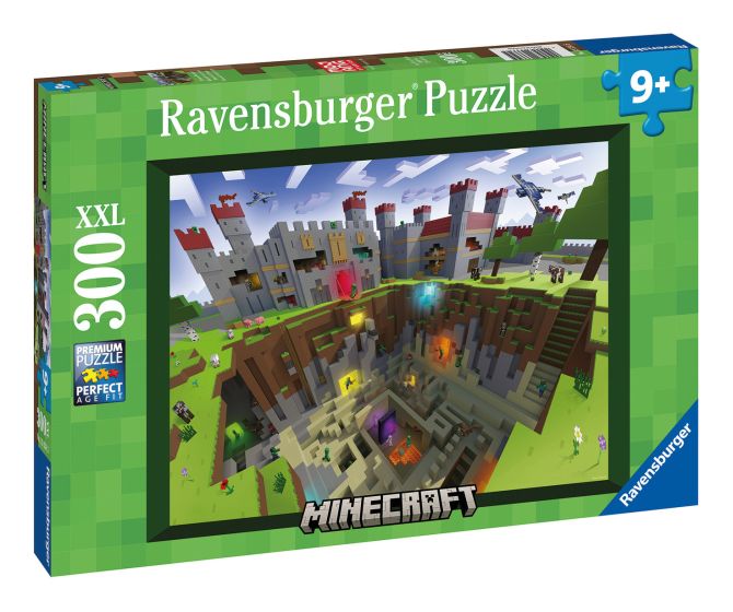Minecraft Cutaway XXL 300 Piece Jigsaw Puzzle, packaging shot