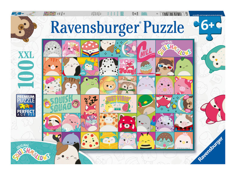 Squishmallows XXL 100 Piece Jigsaw Puzzle, rear view