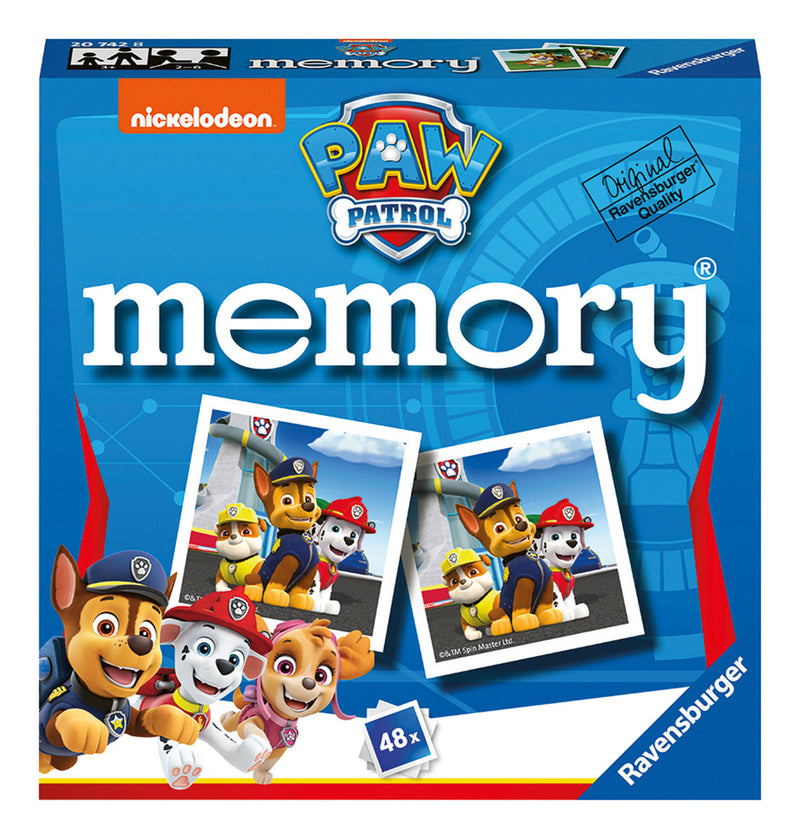 Paw Patrol Mini Memory Game, showing reverse