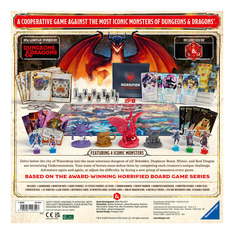 Horrified: Dungeons & Dragons Game, packaging shot