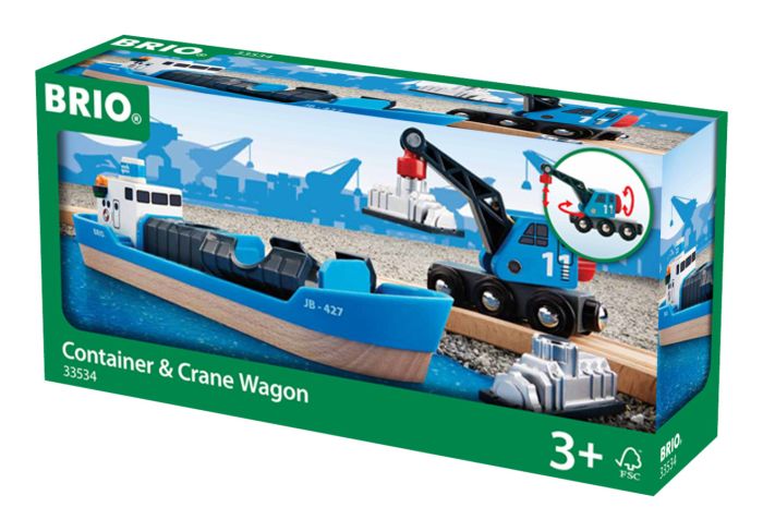 Brio World Harbour Freight Ship and Crane Set