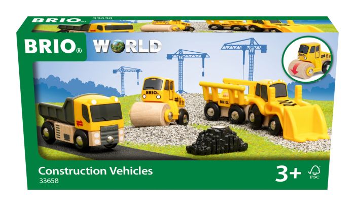 Brio Construction Vehicles Toy Set