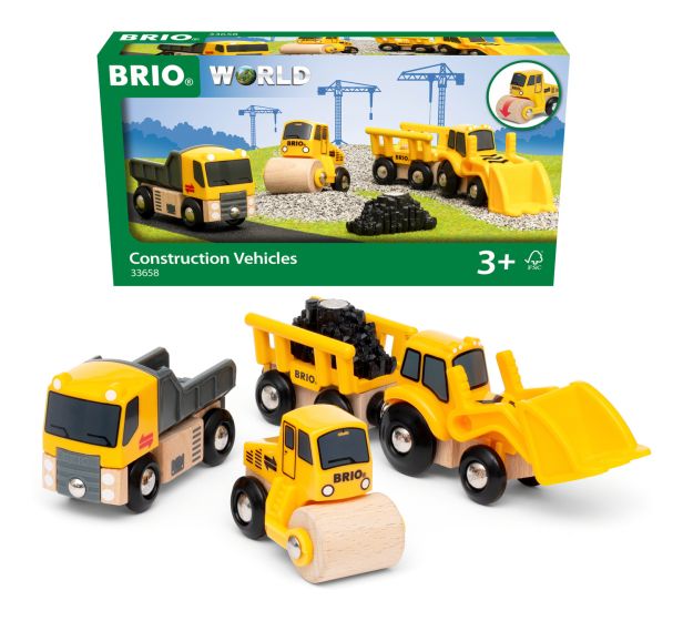 Brio Construction Vehicles Toy Set