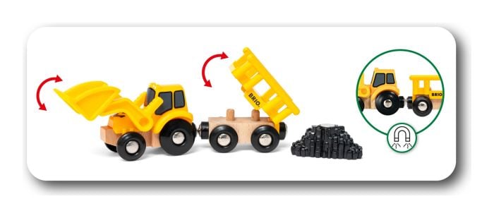 Brio Construction Vehicles Toy Set