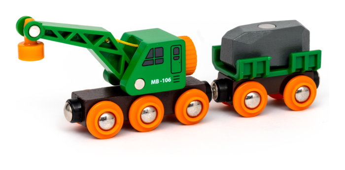 Brio World Clever Crane Wagon for Railway Play