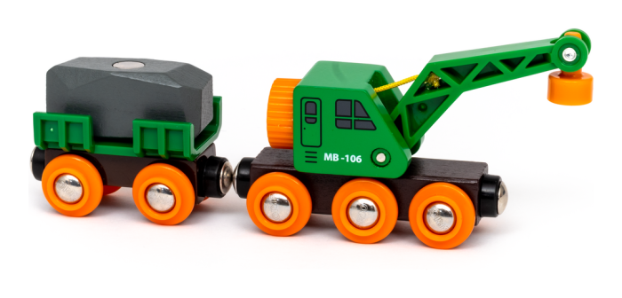 Brio World Clever Crane Wagon for Railway Play