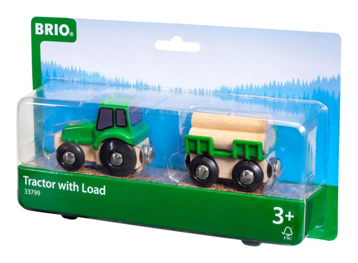 Brio Tractor with Load Train Playset