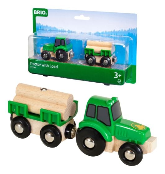 Brio Tractor with Load Train Playset