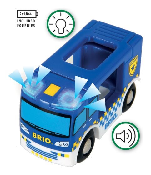 Brio Police Van Train Playset