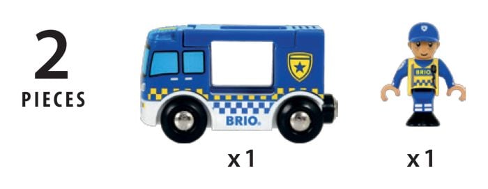 Brio Police Van Train Playset