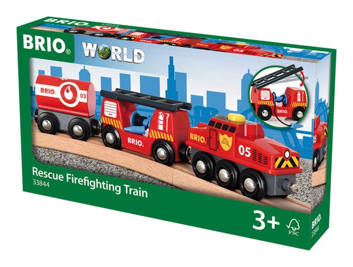 Brio Rescue Fire Fighting Train Playset