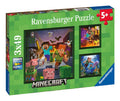 Minecraft Biomes 3x 49 Piece Jigsaw Puzzle, rear view