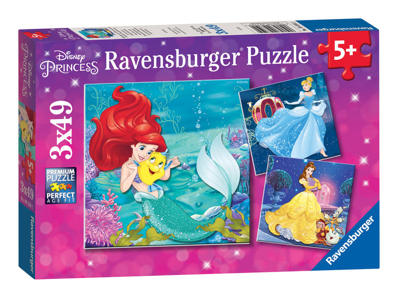 Disney Princess Adventure 3 x 49 Piece Jigsaw Puzzles